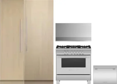 5 Piece Package Includes Refrigerator, Freezer, Range, Hood And Dishwasher
